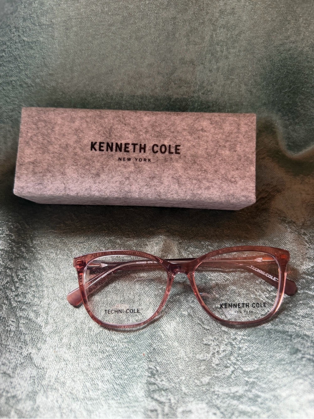 Kenneth Cole Translucent Rose Pink Acetate Eyeglass Frames